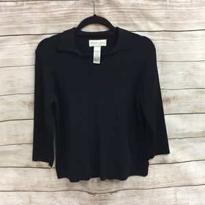 August silk Black Sweater